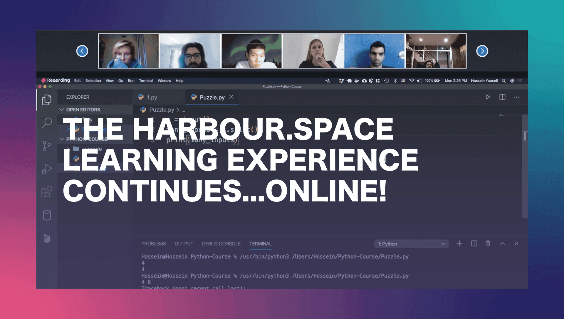 The Harbour.Space learning experience continues online