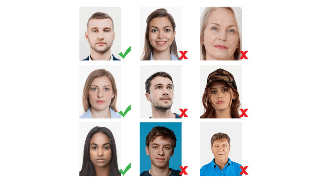 Photo source: Snapfish - Photo guidance for passport-size photo