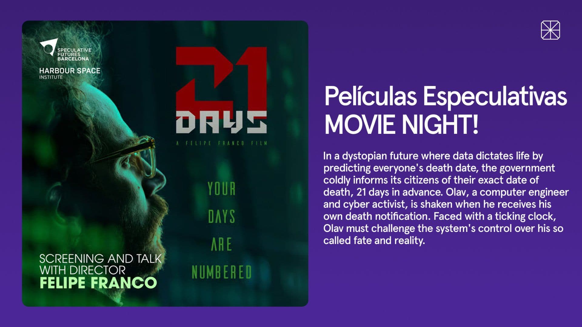 21 DAYS: Short Film Screening & Director Talk