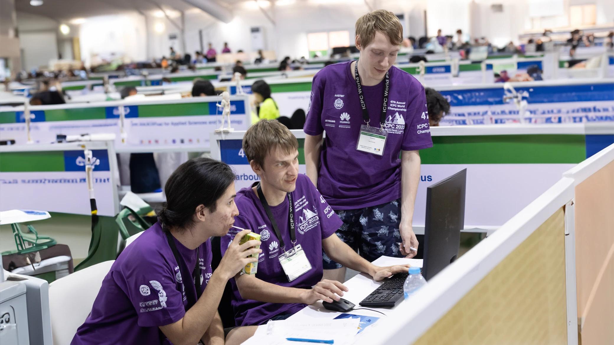 Batyr Sardarbekov, Yahor Dubovik and Sergei Zolotarev - ICPC Europe Champions