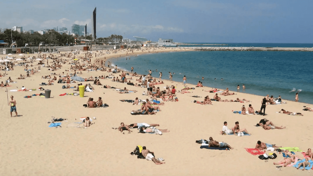 Beach in Barcelona from Canva Pro Images