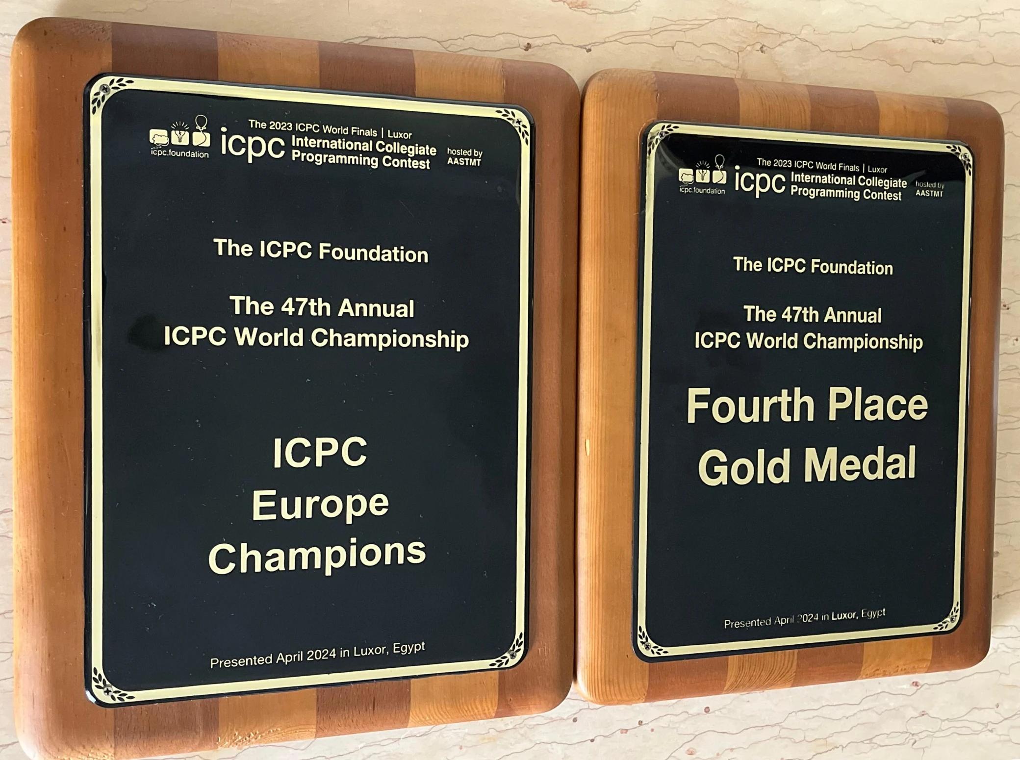 Harbour.Space University - ICPC Europe Champions and 4th Place Gold Medal